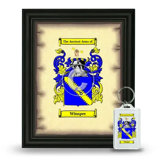Winsper Framed Coat of Arms and Keychain - Black