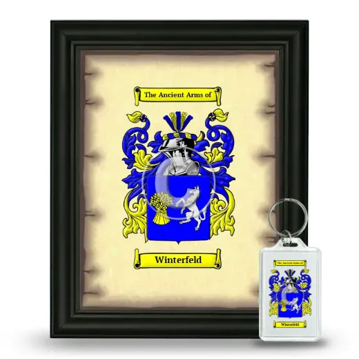 Winterfeld Framed Coat of Arms and Keychain - Black