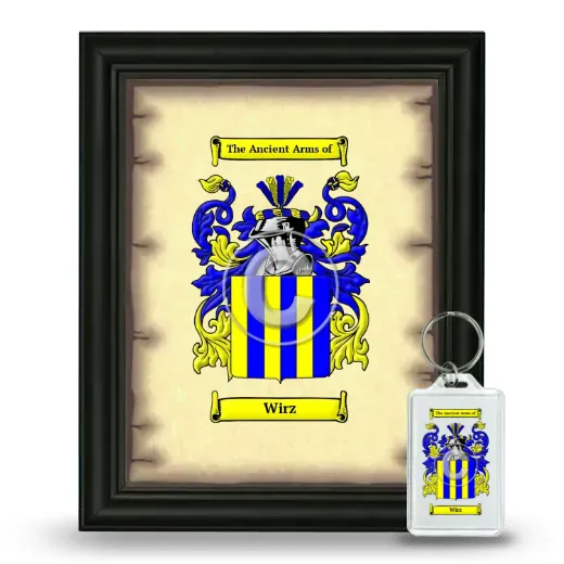 Wirz Framed Coat of Arms and Keychain - Black