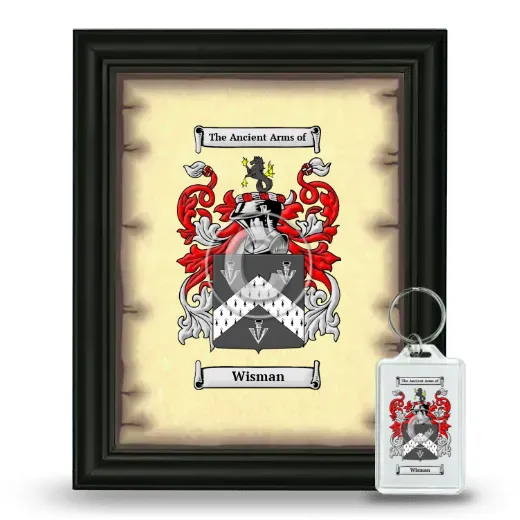 Wisman Framed Coat of Arms and Keychain - Black