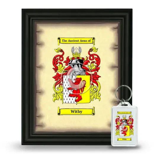 Withy Framed Coat of Arms and Keychain - Black