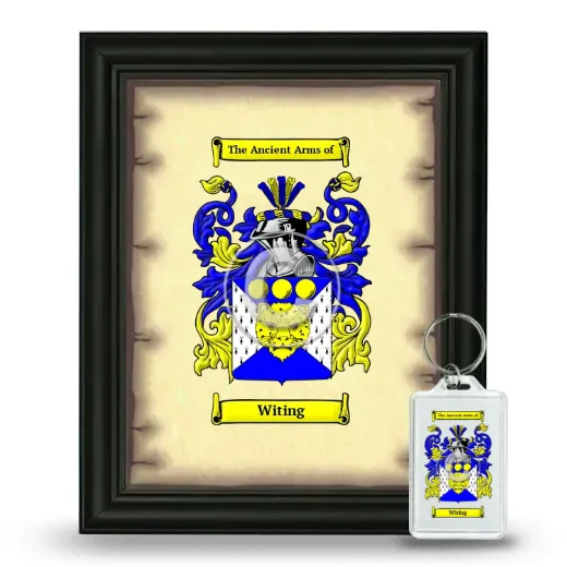 Witing Framed Coat of Arms and Keychain - Black
