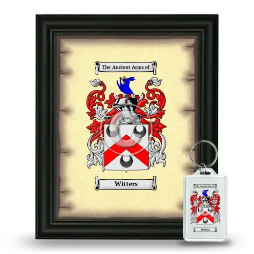 Witters Framed Coat of Arms and Keychain - Black