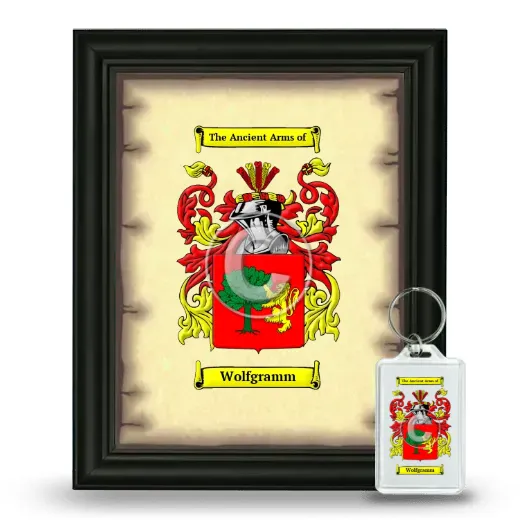 Wolfgramm Framed Coat of Arms and Keychain - Black