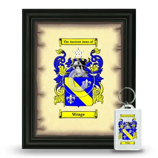 Wrage Framed Coat of Arms and Keychain - Black