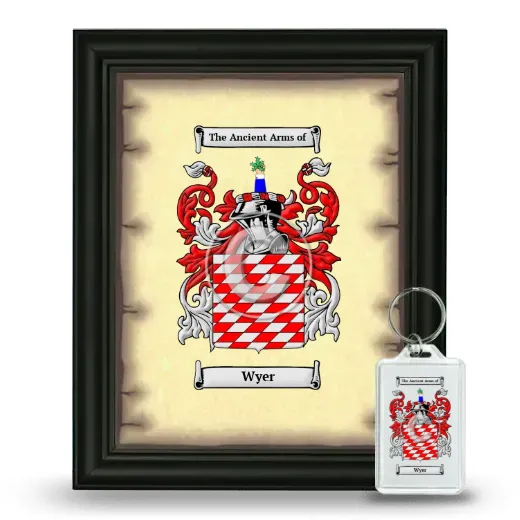 Wyer Framed Coat of Arms and Keychain - Black