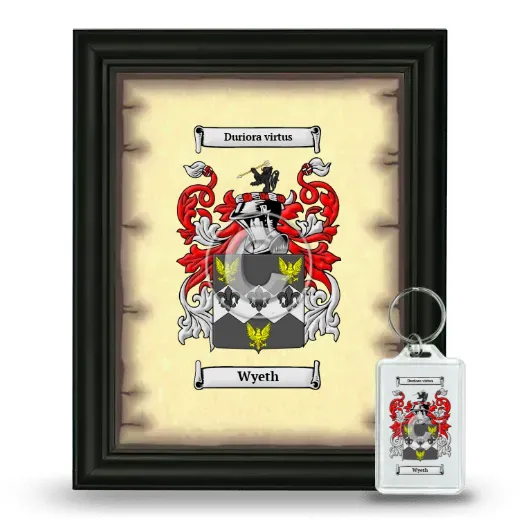 Wyeth Framed Coat of Arms and Keychain - Black