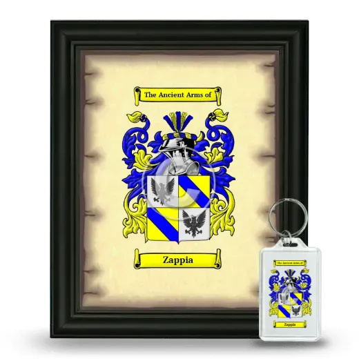 Zappia Framed Coat of Arms and Keychain - Black