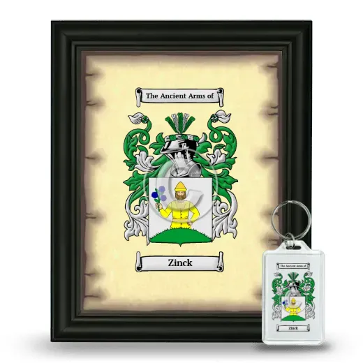 Zinck Framed Coat of Arms and Keychain - Black