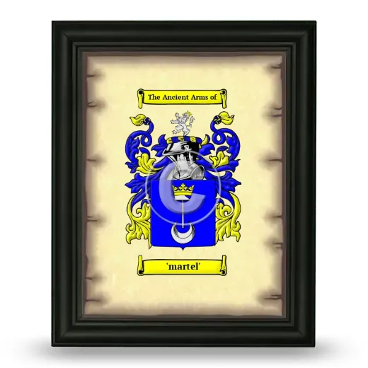 'martel' Coat of Arms Framed - Black
