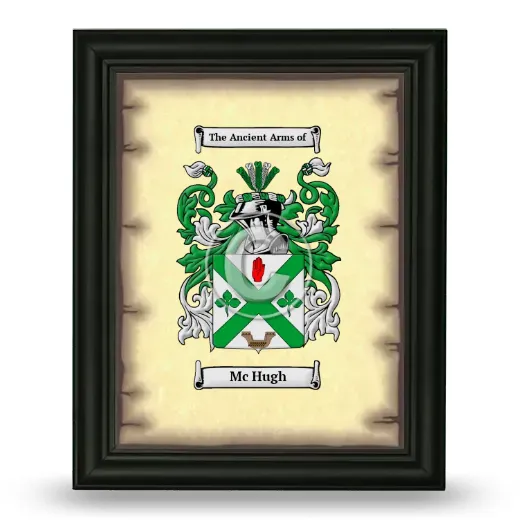 Mc Hugh Coat of Arms Framed - Black