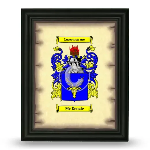 Mc Kenzie Coat of Arms Framed - Black