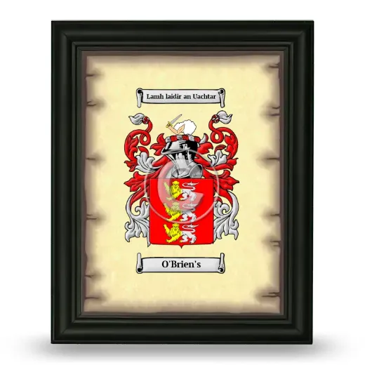 O'Brien's Coat of Arms Framed - Black