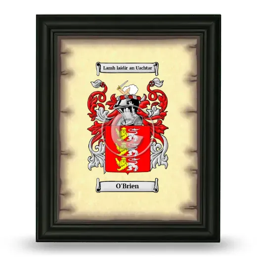 O'Brien Coat of Arms Framed - Black