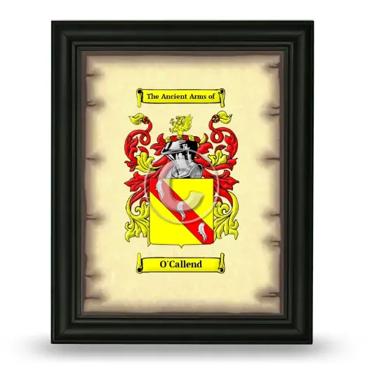 O'Callend Coat of Arms Framed - Black