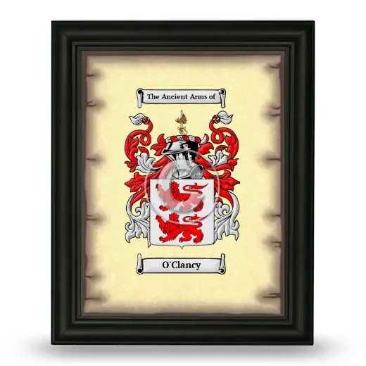 O'Clancy Coat of Arms Framed - Black
