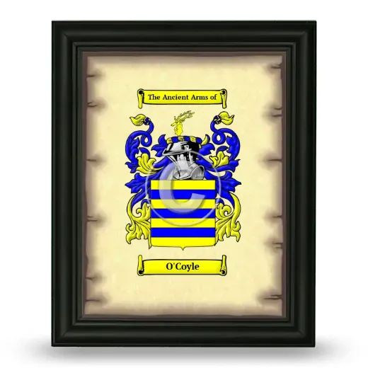 O'Coyle Coat of Arms Framed - Black
