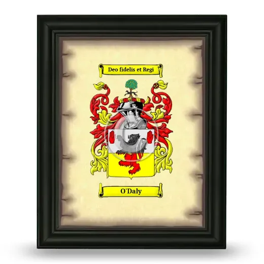 O'Daly Coat of Arms Framed - Black