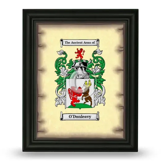 O'Dunleavy Coat of Arms Framed - Black