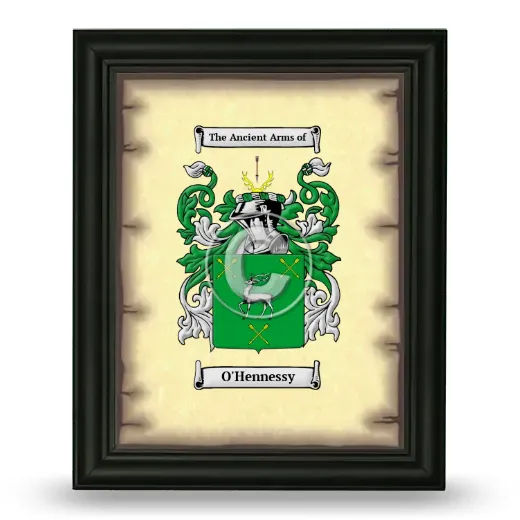 O'Hennessy Coat of Arms Framed - Black