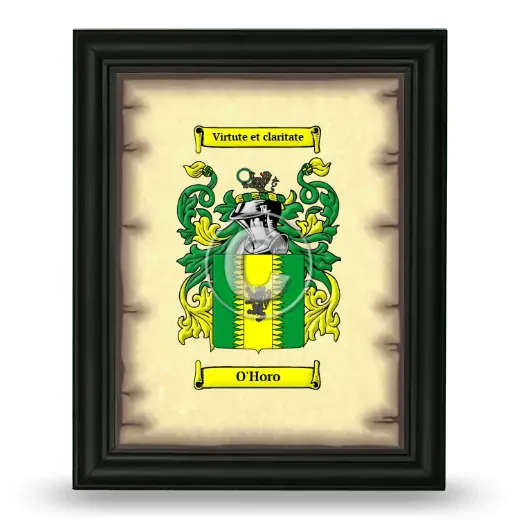 O'Horo Coat of Arms Framed - Black