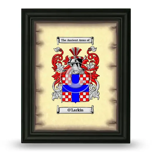 O'Larkin Coat of Arms Framed - Black