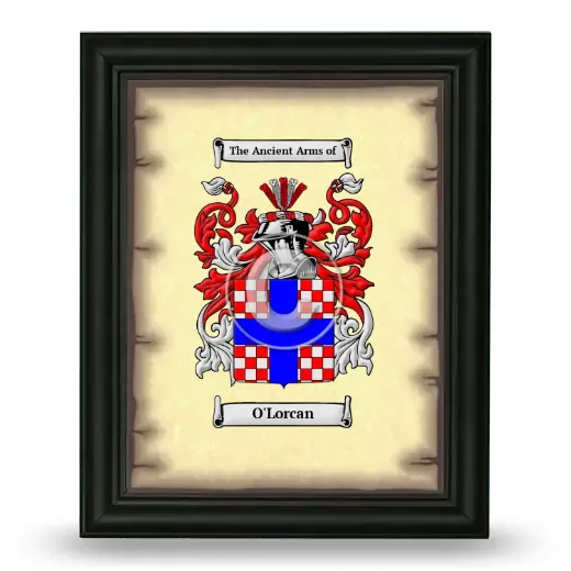 O'Lorcan Coat of Arms Framed - Black