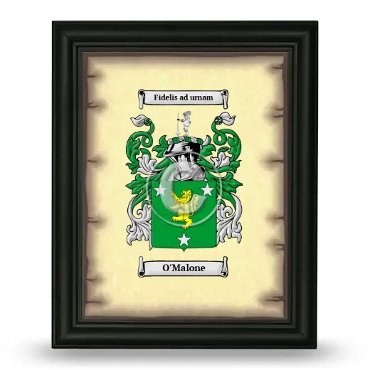 O'Malone Coat of Arms Framed - Black