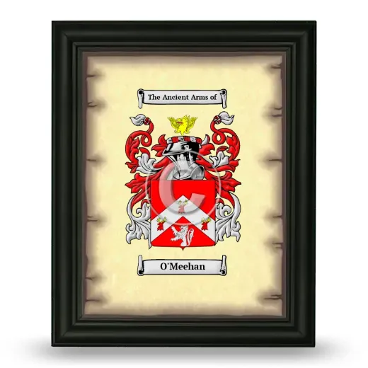 O'Meehan Coat of Arms Framed - Black