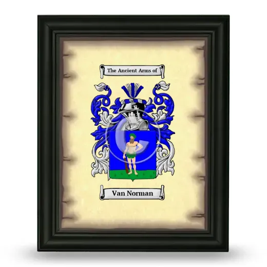 Van Norman Coat of Arms Framed - Black