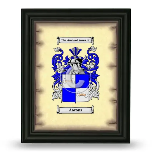 Aarons Coat of Arms Framed - Black