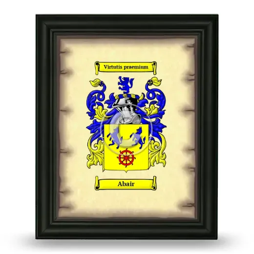 Abair Coat of Arms Framed - Black