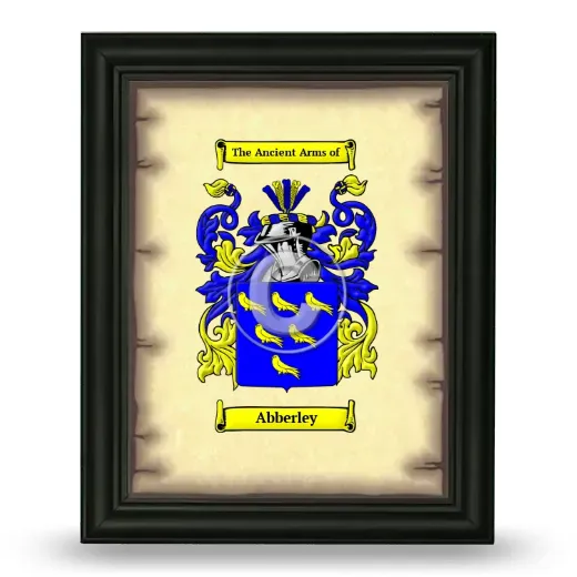 Abberley Coat of Arms Framed - Black