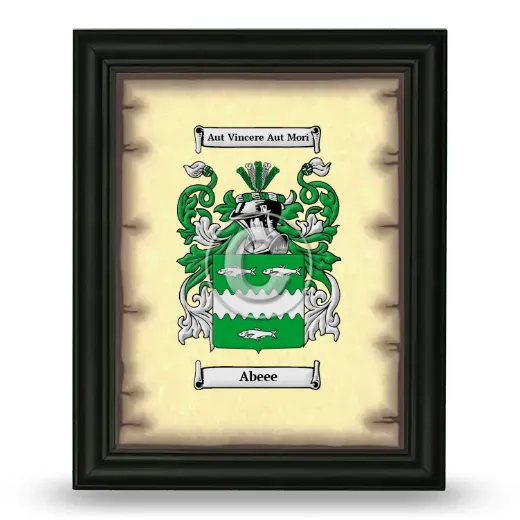Abeee Coat of Arms Framed - Black