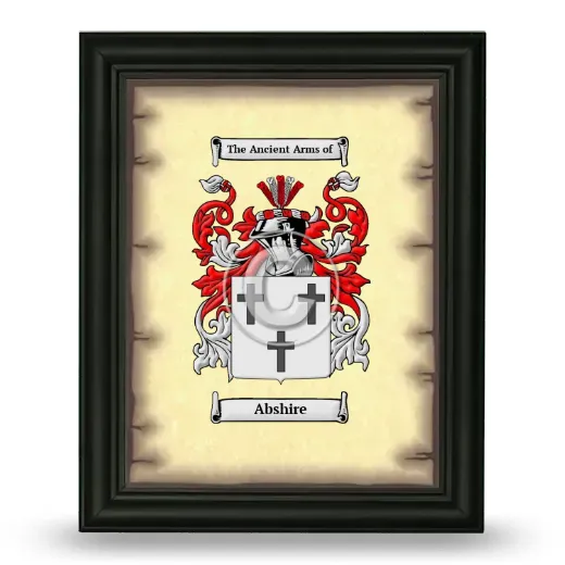 Abshire Coat of Arms Framed - Black