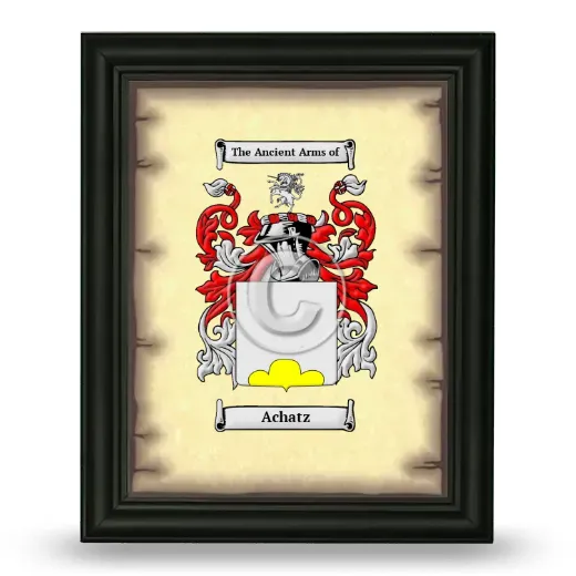 Achatz Coat of Arms Framed - Black