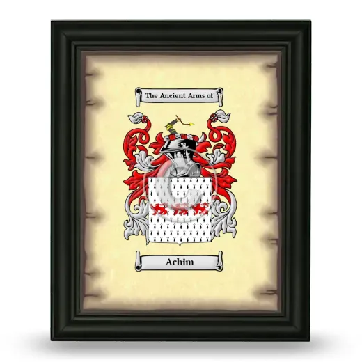 Achim Coat of Arms Framed - Black