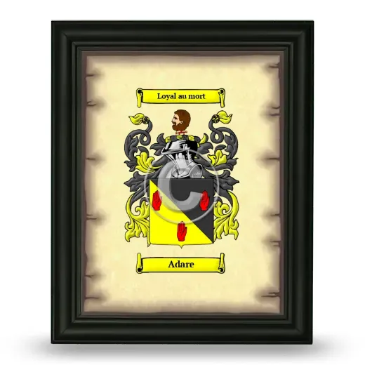 Adare Coat of Arms Framed - Black