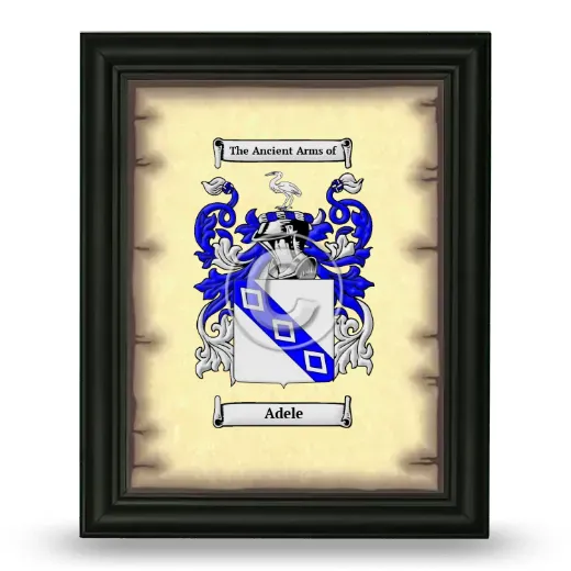 Adele Coat of Arms Framed - Black