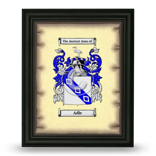 Adle Coat of Arms Framed - Black