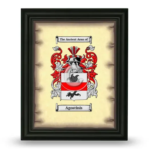 Agostinis Coat of Arms Framed - Black