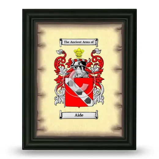 Aide Coat of Arms Framed - Black