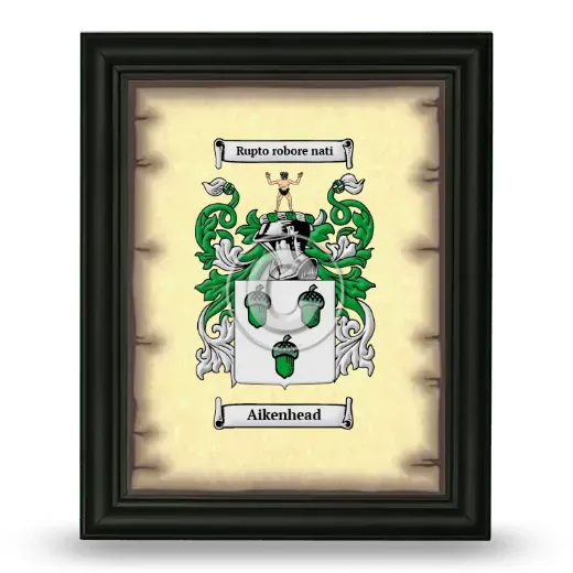 Aikenhead Coat of Arms Framed - Black