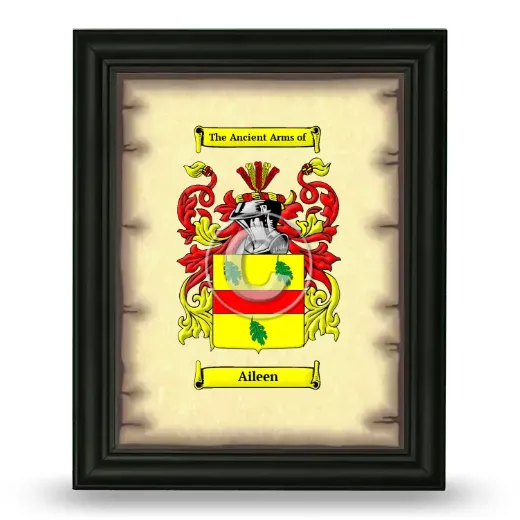 Aileen Coat of Arms Framed - Black