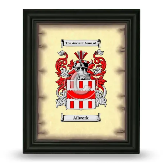 Ailwork Coat of Arms Framed - Black