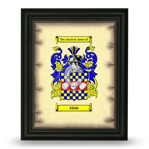 Ainie Coat of Arms Framed - Black