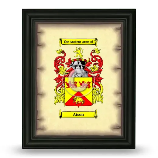 Aison Coat of Arms Framed - Black