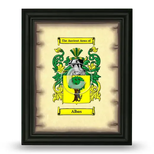 Albas Coat of Arms Framed - Black