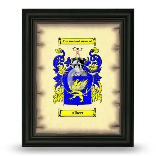 Albert Coat of Arms Framed - Black