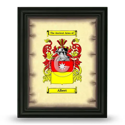 Albert Coat of Arms Framed - Black